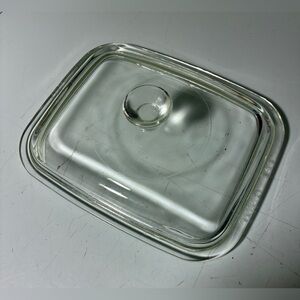 Vintage Pyrex # P4C Clear Glass Lid Rectangle Casserole Replacement Lid